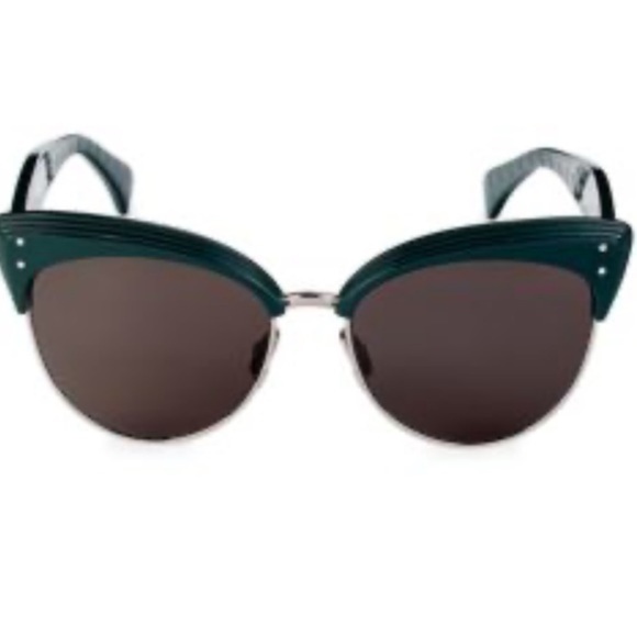 ALAÍA Brand New in Case 
 Clubmaster Cat Eye
Sunglasses
Color: green - Picture 1 of 9